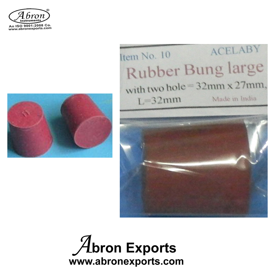 Rubber Cork Bungs Length 32mm dia 27mm solid or with 2 Hole or 1 Hole Pack of 100 Abron
